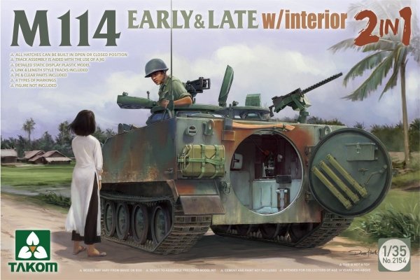 Takom 2154 M114 early &amp; late type w/ interior 1/35