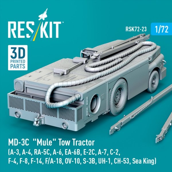 RESKIT RSK72-0023 MD-3С "Mule" Tow Tractor (3D Printed model kit) 1/72