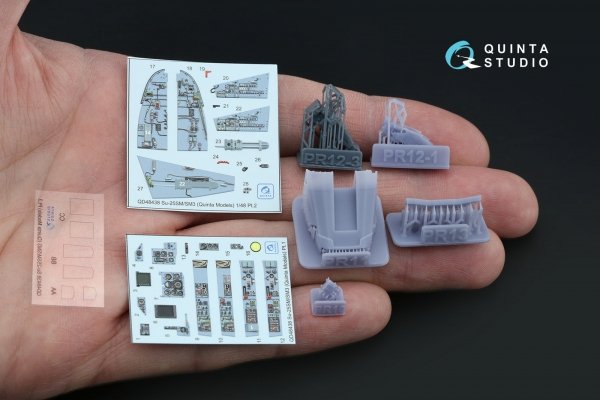 Quinta Studio QD+48438 Su-25SM/SM3 3D-Printed coloured Interior on decal paper (Zvezda/Quinta Models/Arma Models) 1/48