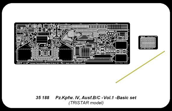 Aber 35188 German medium tank Pz.Kpfw. IV, Ausf.B/C - vol.1 - basic set (1:35)