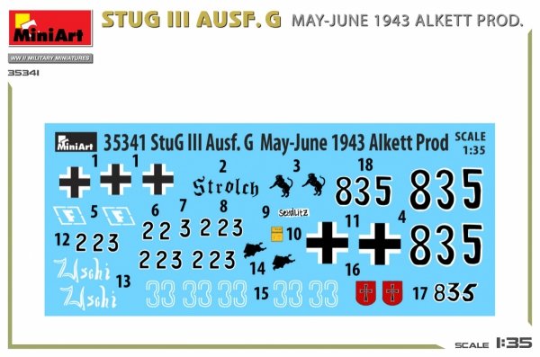 MiniArt 35341 STUG III AUSF. G MAY-JUNE 1943 ALKETT PROD. 1/35