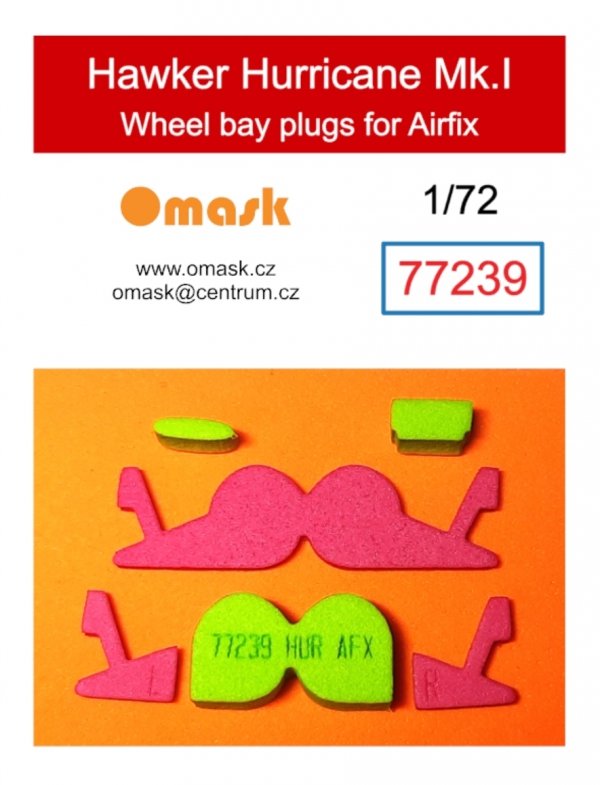 Omask 77239 Hawker Hurricane Mk.I wheel bay plugs (for Airfix) 1/72
