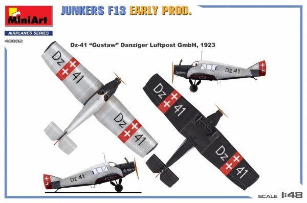 MiniArt 48002 JUNKERS F13. EARLY PROD 1/48