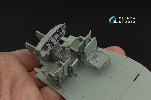 Quinta Studio QD35049 UH-1C 3D-Printed &amp; coloured Interior on decal paper ( Academy ) 1/35