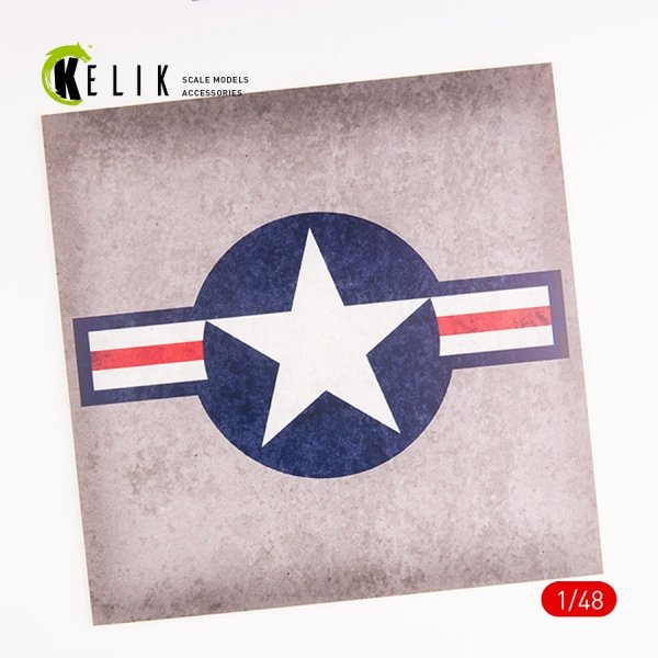 KELIK KS48027 US Roundel - Acrylic 3 mm (240 x 240 mm) (190g) 1/48