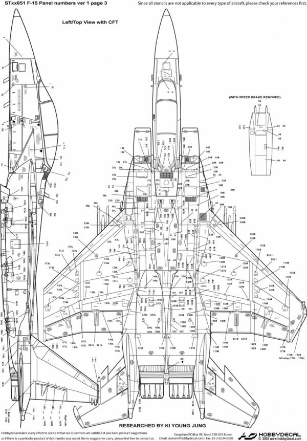 HobbyDecal ST48051V1 F-15 Panel numbers ver 1 1/48