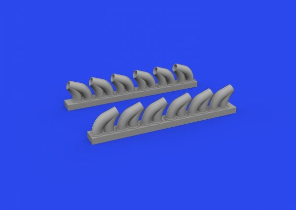 Eduard 648959 P-39 exhaust stacks rounded PRINT EDUARD 1/48