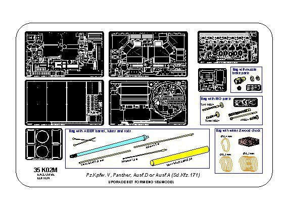 Aber K02M Pz.Kpfw. V Ausf.D/ A (Sd.Kfz.171) Panther 1/35