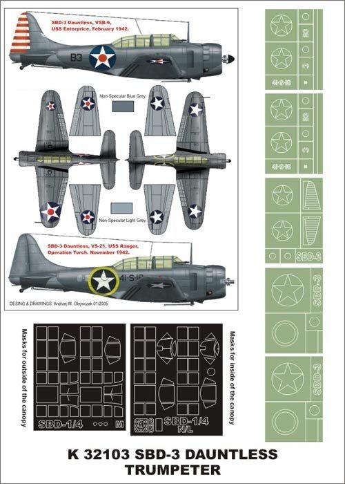 Montex K32103 SBD-3 Dauntles 1/32