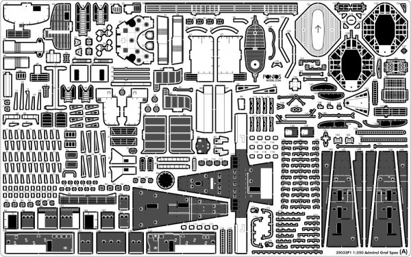 Pontos 35033F1 ADMIRAL GRAF SPEE 1939 Detail Up Set 1/350