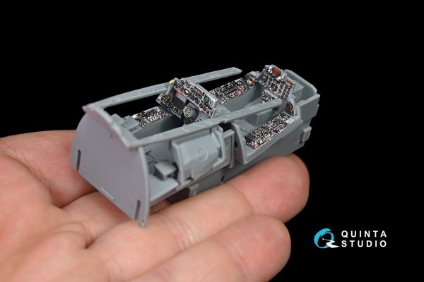Quinta Studio QD48131 F-4E early/F-4EJ 3D-Printed &amp; coloured Interior on decal paper (for ZM SWS kit) 1/48