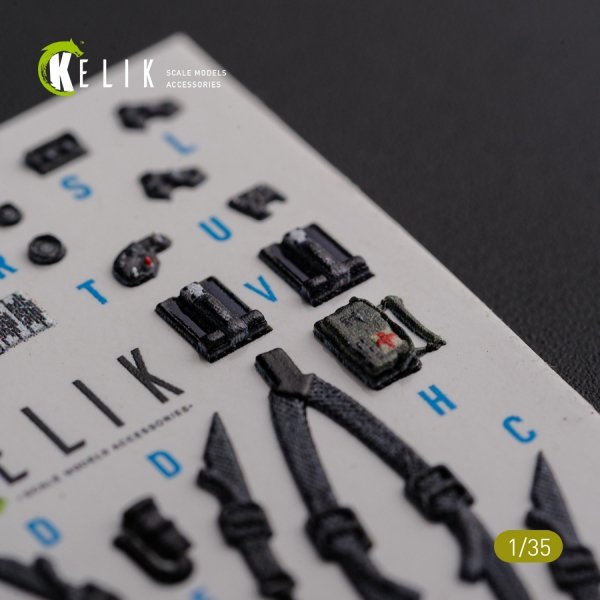 KELIK K35026 AH-64D Apache interior 3D decals for Meng kit 1/35