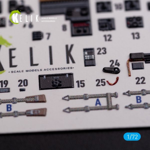 KELIK K72069 Messerschmitt Me410A-1 interior 3D decals for Airfix kit 1/72