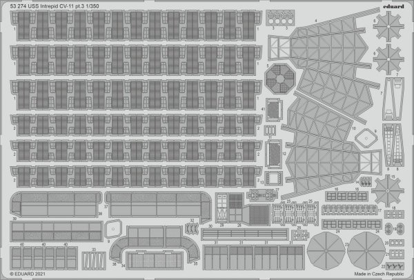 Eduard BIG5363 USS Intrepid CV-11 PART I TRUMPETER 1/350