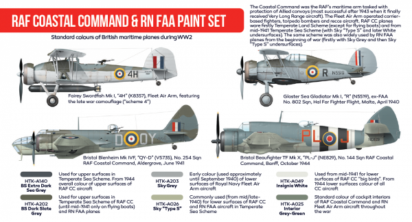 Hataka HTK-AS49 RAF Coastal Command &amp; RN FAA paint (6x17ml)