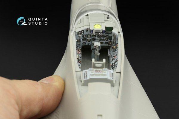 Quinta Studio QDS-32175 MiG-29 9-12 Fulcrum A 3D-Printed &amp; coloured Interior on decal paper (Trumpeter) (Small version) 1/32