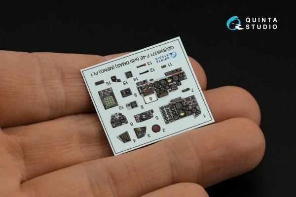 Quinta Studio QD+48371 F-4E with DMAS 3D-Printed &amp; coloured Interior on decal paper (Meng) (with 3D-printed resin parts) 1/48