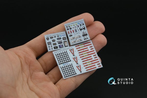 Quinta Studio QD43001 KAMAZ-43509 3D-Printed coloured Interior on decal paper (Zvezda) 1/43