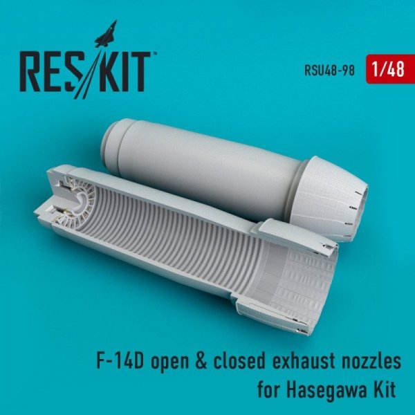 RESKIT RSU48-0098 F-14 D open &amp; closed exhaust nozzles for Hasegawa kit 1/48