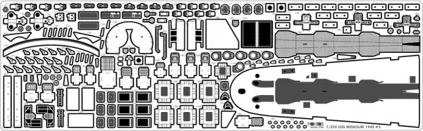 Pontos 35026FB USS BB-63 Missouri 1945 Detail Up Set (Deck Blue 20B stained wooden deck) (1:350)