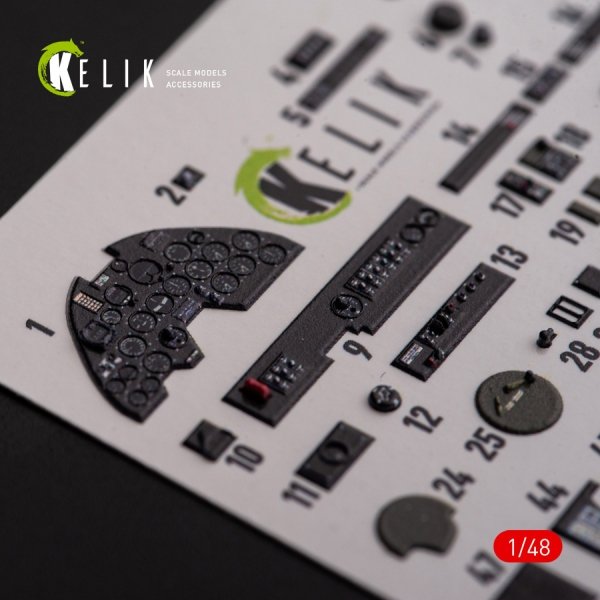 KELIK K48108 P-38F &quot;Lightning&quot; - interior 3D decals for Academy kit 1/48