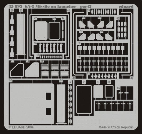 Eduard 35695 SA-2 Missile on launcher 1/35 Trumpeter