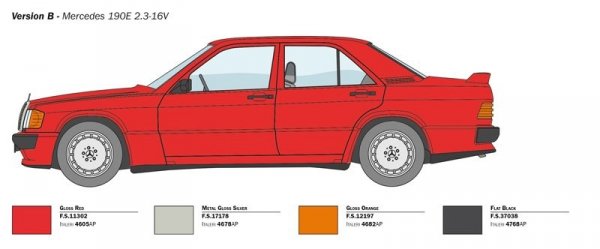 Italeri 3624 Mercedes 190 E 2.3 16V 1/24