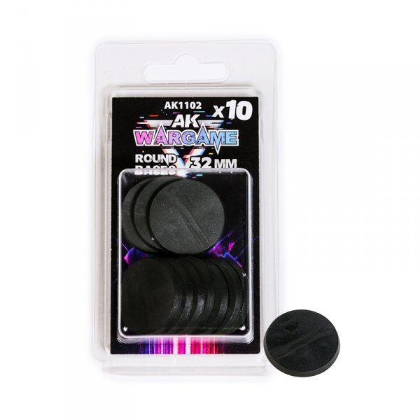 AK Interactive AK1102 ROUND BASE 32MM X10 UNITS
