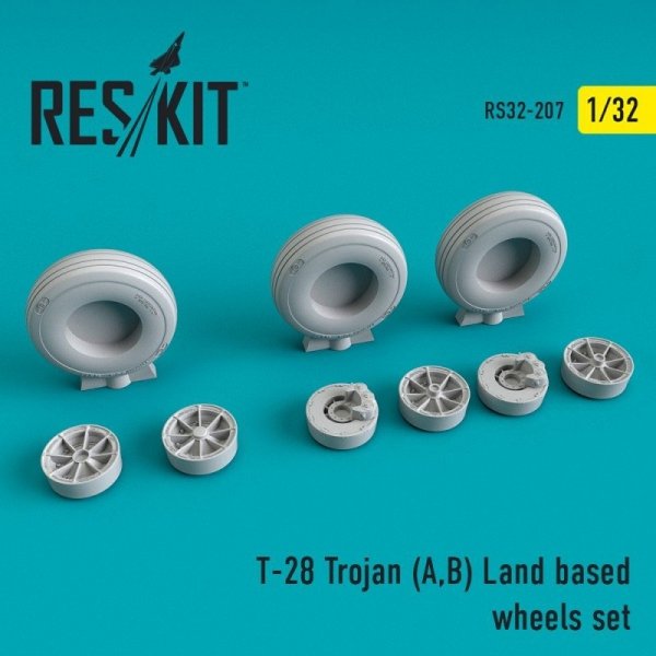 RESKIT RS32-0207 T-28 Trojan (A,B) Land based wheels set  1/32