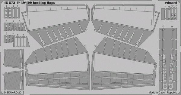 Eduard 48872 P-39/400 landing flaps 1/48 EDUARD