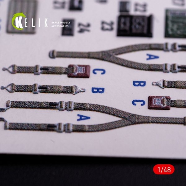 KELIK K48081 O-2A Skymaster interior 3D decals &quot;green decoration type&quot; for ICM kit 1/48