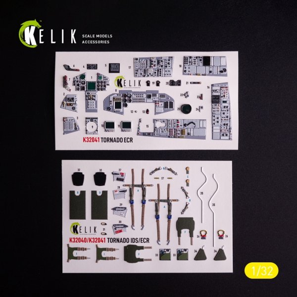 Kelik K32041 Tornado ECR - interior 3D decals for Italeri kit 1/32