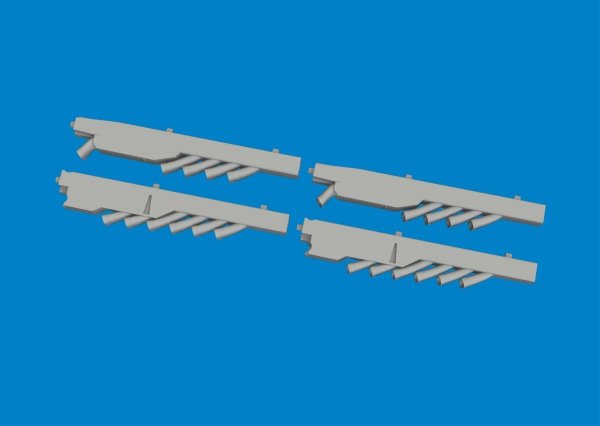 Eduard 6481147 Ju 88A exhaust stacks PRINT EDUARD, ICM 1/48