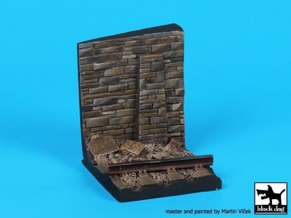 Black Dog D35098 Wall with rail base 1/35