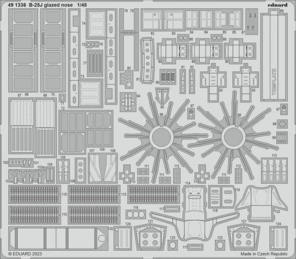 Eduard 491336 B-25J glazed nose HONG KONG MODELS 1/48