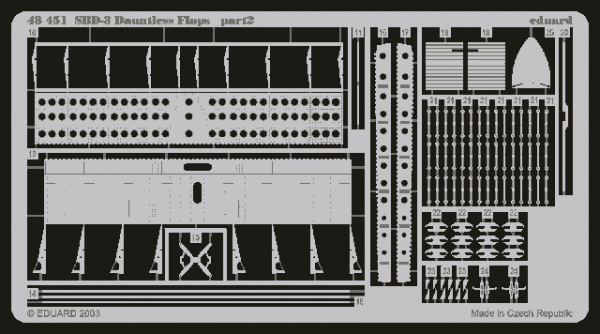 Eduard 48451 SBD-3 flaps 1/48  (HASEGAWA)