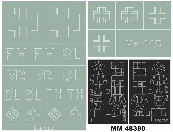 Montex MM48380 HEINKEL He115 SPECIAL HOBBY SH 48110 1/48