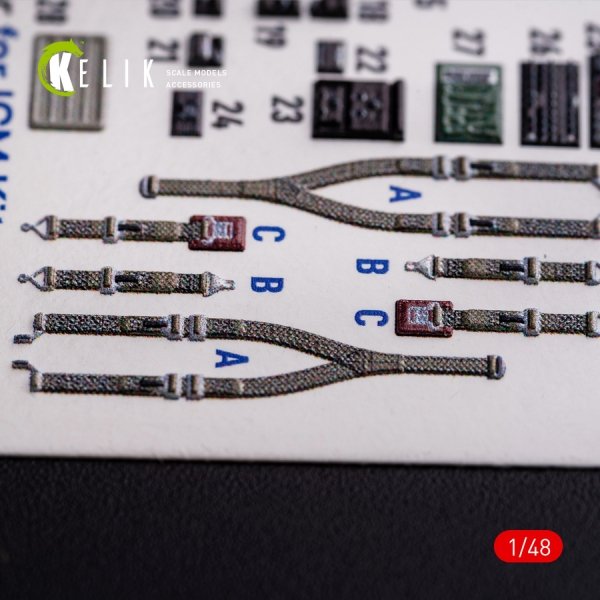 KELIK K48079 O-2A Skymaster interior 3D decals small version for ICM kit 1/48