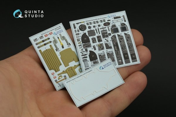 Quinta Studio QD32194 AV-8B Harrier II late 3D-Printed &amp; coloured Interior on decal paper (Trumpeter) 1/32