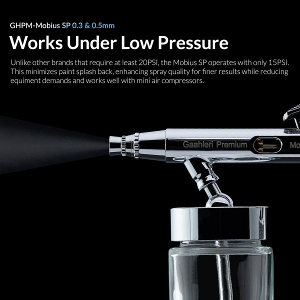 Gaahleri 43004 Premium Series GHPM-Mobius SP 0,3 &amp; 0,5 mm Airbrush