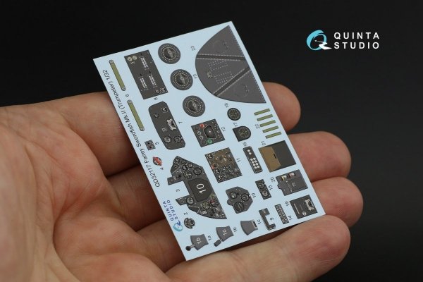 Quinta Studio QD32117 Fairey Swordfish Mk.II 3D-Printed &amp; coloured Interior on decal paper (Trumpeter) 1/32