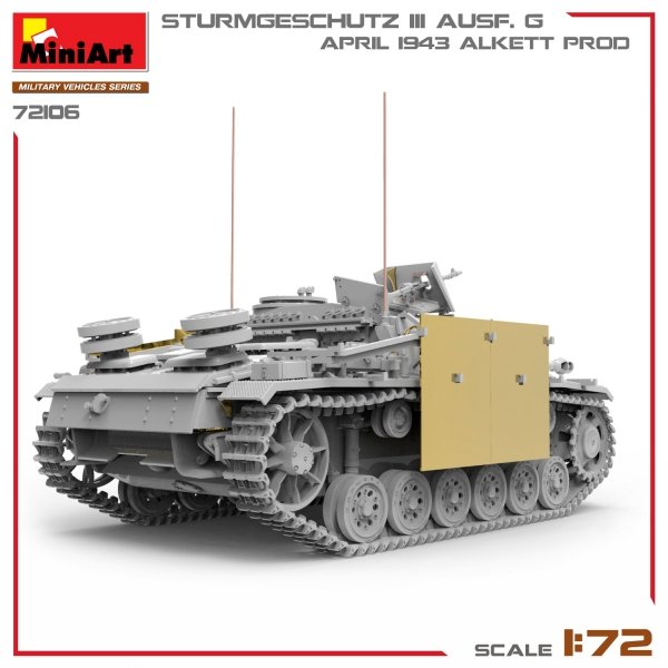 MiniArt 72106 STURMGESCHUTZ III AUSF. G, APRIL 1943 ALKETT PROD. 1/72