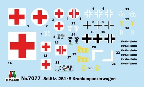 Italeri 7077 Sd.Kfz. 251/8 AMBULANCE 1/72