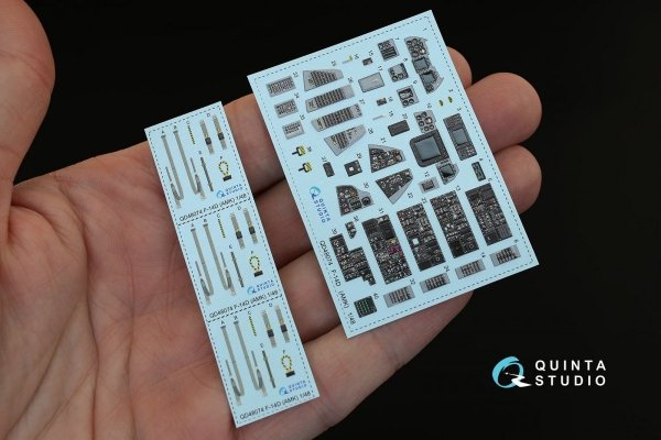 Quinta Studio QD48074 F-14D 3D-Printed &amp; coloured Interior on decal paper (for AMK kit) 1/48
