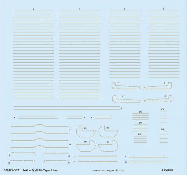 Eduard D72023 Fokker D.VII rib tapes linen EDUARD 1/72