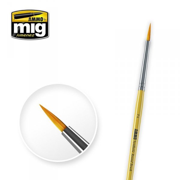 AMMO of Mig Jimenez 8614 Maximize PRINT 2 SYNTETIC ROUND BRUSH