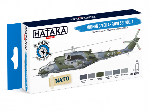 Hataka Hobby HTK-BS89 Modern Czech AF paint set vol. 1 (6x17ml)