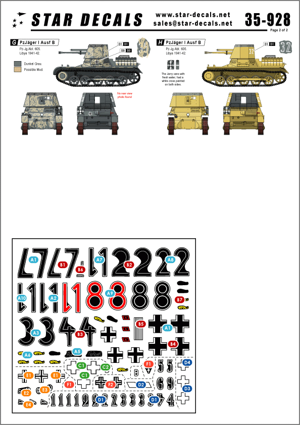 Star Decals 35-928 German Afrika Mix 4 1/35