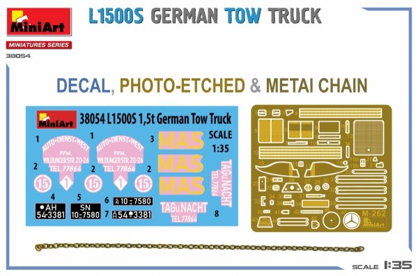 MiniArt 38054 L1500S GERMAN TOW TRUCK 1/35