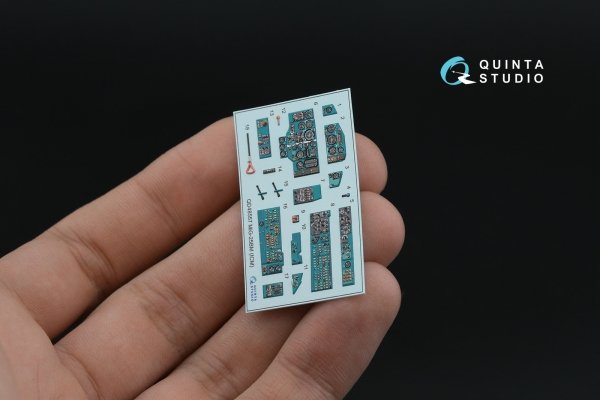 Quinta Studio QD+48557 MiG-25BM 3D-Printed &amp; coloured Interior on decal paper (ICM) (with 3D-printed resin parts) 1/48